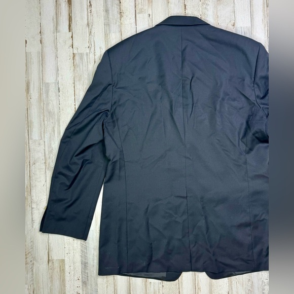 Ralph Ralph Lauren Blazer Jacket Men's 44L Black Classic Military Style Buttons - Picture 8 of 12